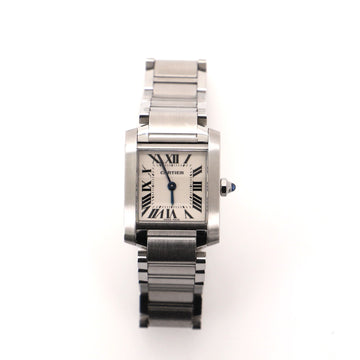 Cartier Tank Francaise Quartz Watch Stainless Steel 20