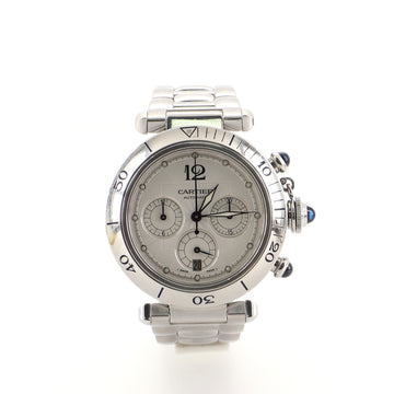 Cartier Pasha de Cartier Chronograph Automatic Watch Stainless Steel 38