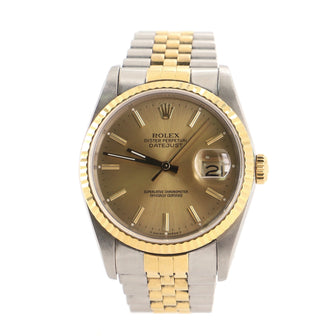 Rolex Oyster Perpetual Datejust Automatic (Up to 2000)	Stainless Steel and Yellow Gold 36 Watch