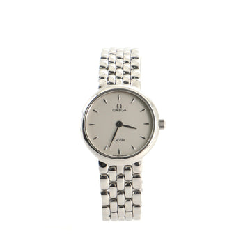Omega Vintage De Ville Quartz Watch Stainless Steel 23
