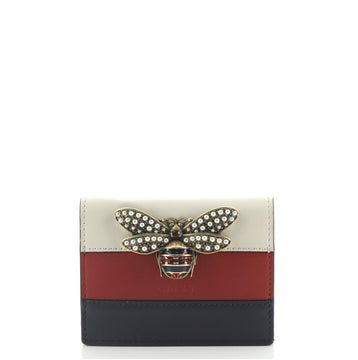 Gucci Queen Margaret Card Case Colorblock Leather