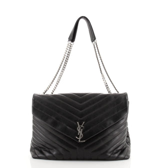 Saint Laurent LouLou Shoulder Bag Matelasse Chevron Leather Large