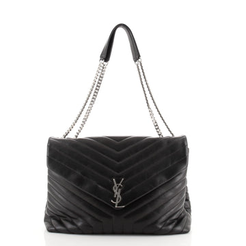 Saint Laurent LouLou Shoulder Bag Matelasse Chevron Leather Large