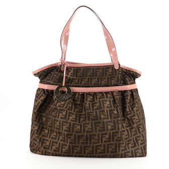 Fendi Chef Shoulder Bag Zucca Canvas Large