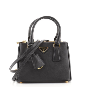 Prada Galleria Double Zip Tote Saffiano Leather Small