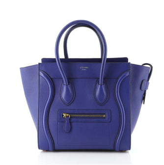 Celine Luggage Bag Grainy Leather Micro