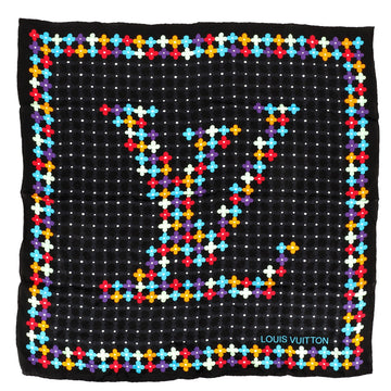 Louis Vuitton Fleur Logo Scarf Printed Silk 25