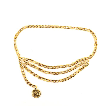 Chanel Vintage Medallion Chain Belt Metal
