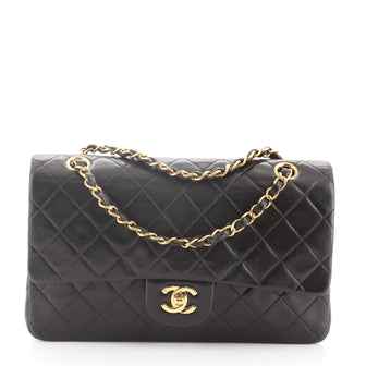 Chanel Vintage Classic Double Flap Bag Quilted Lambskin Medium
