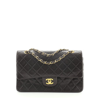 Chanel Vintage Classic Double Flap Bag Quilted Lambskin Medium