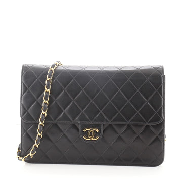 Chanel Vintage Clutch with Chain Quilted Leather Small