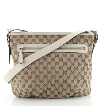 Gucci Front Zip Messenger GG Canvas Medium