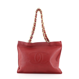 Chanel Vintage CC Chain Tote Lambskin XL