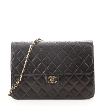 Chanel Vintage Clutch with Chain Quilted Leather Medium