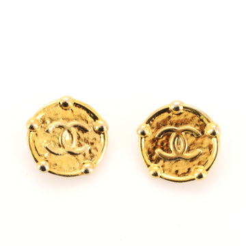 Chanel Vintage Round CC Clip-On Earrings Metal