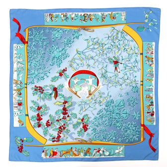 Hermes Neige d'Antan Scarf Printed Silk 90