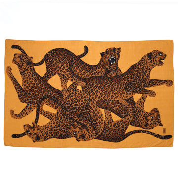 Saint Laurent Leopard Shawl Printed Silk and Wool