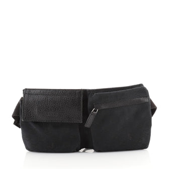 Gucci Vintage Double Belt Bag GG Canvas Small