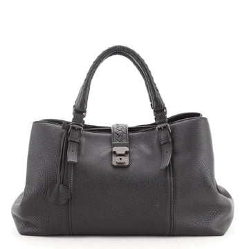 Bottega Veneta Roma Bag Leather with Intrecciato Detail Medium