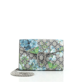 Gucci Dionysus Chain Wallet Blooms Print GG Coated Canvas Small