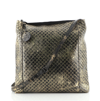 Bottega Veneta Messenger Bag Butterfly Embossed Intrecciomirage Intarsio Leather Medium