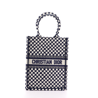Christian Dior Dioramour Book Tote Polka Dot Canvas Vertical