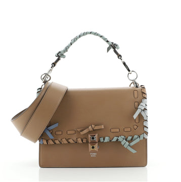Fendi Kan I Bow Bag Whipstitch Leather Medium