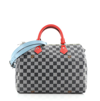 Louis Vuitton Speedy Bandouliere Bag Limited Edition Colored Damier 30