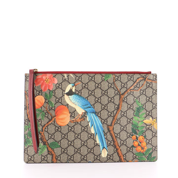 Gucci Zipped Pouch Tian Print GG Coated Canvas Large