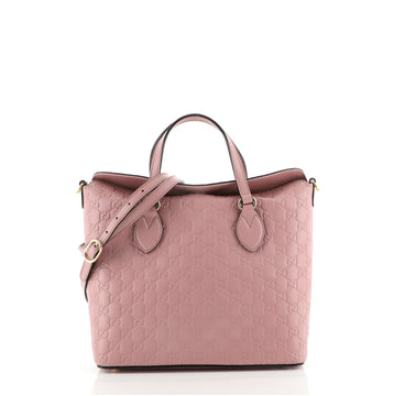 Gucci Signature Fold Over Tote Guccissima Leather Medium