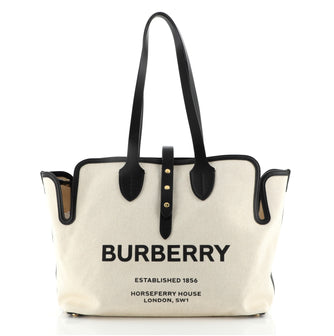 Burberry Soft Belt Bag Canvas with Leather Medium