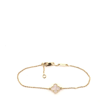Van Cleef & Arpels Sweet Alhambra Mother of Pearl Bracelet 18K Yellow Gold