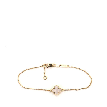 Van Cleef & Arpels Sweet Alhambra Mother of Pearl Bracelet 18K Yellow Gold