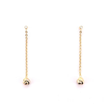 Cartier Baby Trinity Drop Earrings 18K Tricolor Gold with Diamonds