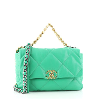 Chanel 19 Flap Bag Quilted Goatskin Large