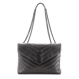 Saint Laurent LouLou Shoulder Bag Matelasse Chevron Leather Medium