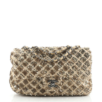 Chanel Classic Single Flap Bag Sequins Medium