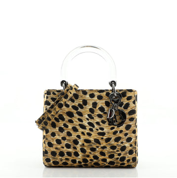 Christian Dior Vintage Lady Dior Bag Printed Canvas Medium