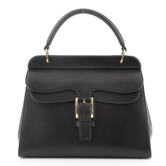 Gucci Belt Buckle Top Handle Bag Leather Medium