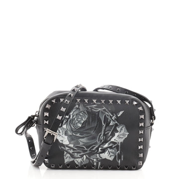 Valentino Rockstud Camera Crossbody Bag Printed Leather