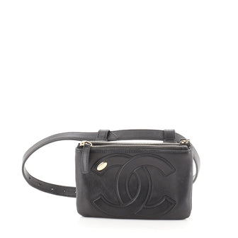 Chanel CC Mania Double Zip Belt Bag Lambskin