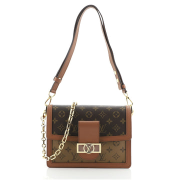 Louis Vuitton Dauphine Shoulder Bag Reverse Monogram Canvas MM