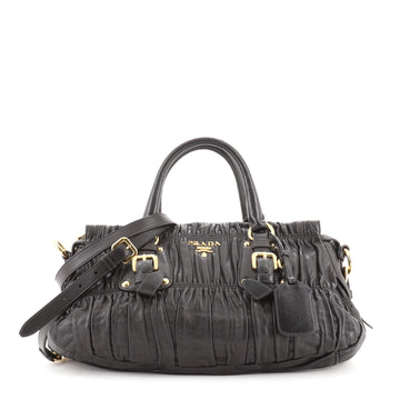 Prada Gaufre Convertible Satchel Nappa Leather Medium