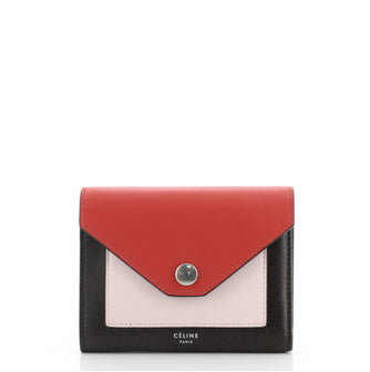 Celine Pocket Envelope Wallet Leather Compact
