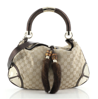 Gucci Indy Hobo GG Canvas with Mink Medium