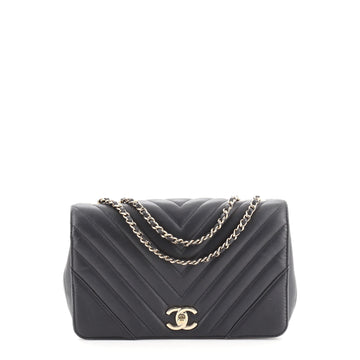 Chanel Statement Flap Bag Chevron Calfskin Small