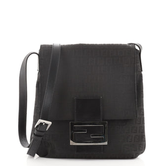 Fendi Vintage Flap Crossbody Bag Zucchino Canvas Medium