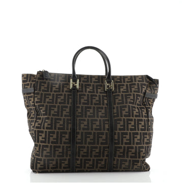 Fendi Vintage Zip Travel Tote Zucca Canvas Large