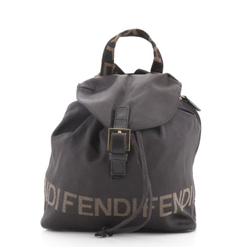Fendi Vintage Logo Drawstring Backpack Nylon Medium