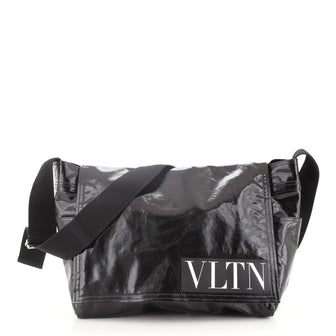 Valentino VLTN Flap Messenger Bag Coated Canvas Medium